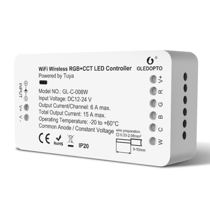 Gledopto RGB+CCT Wifi-controller för LED-list