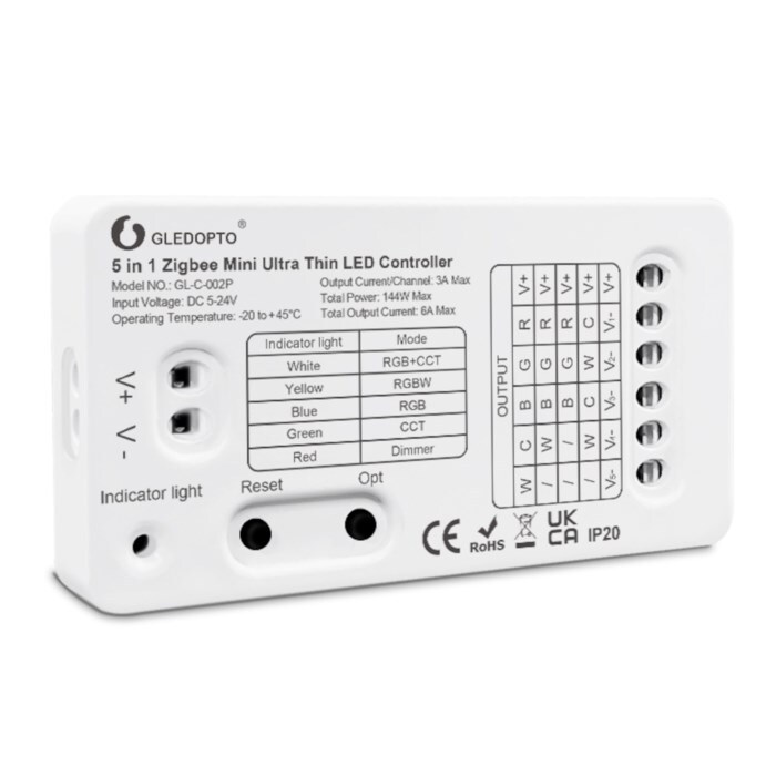 Gledopto 5 in 1 Mini Zigbee-Controller för LED-belysning