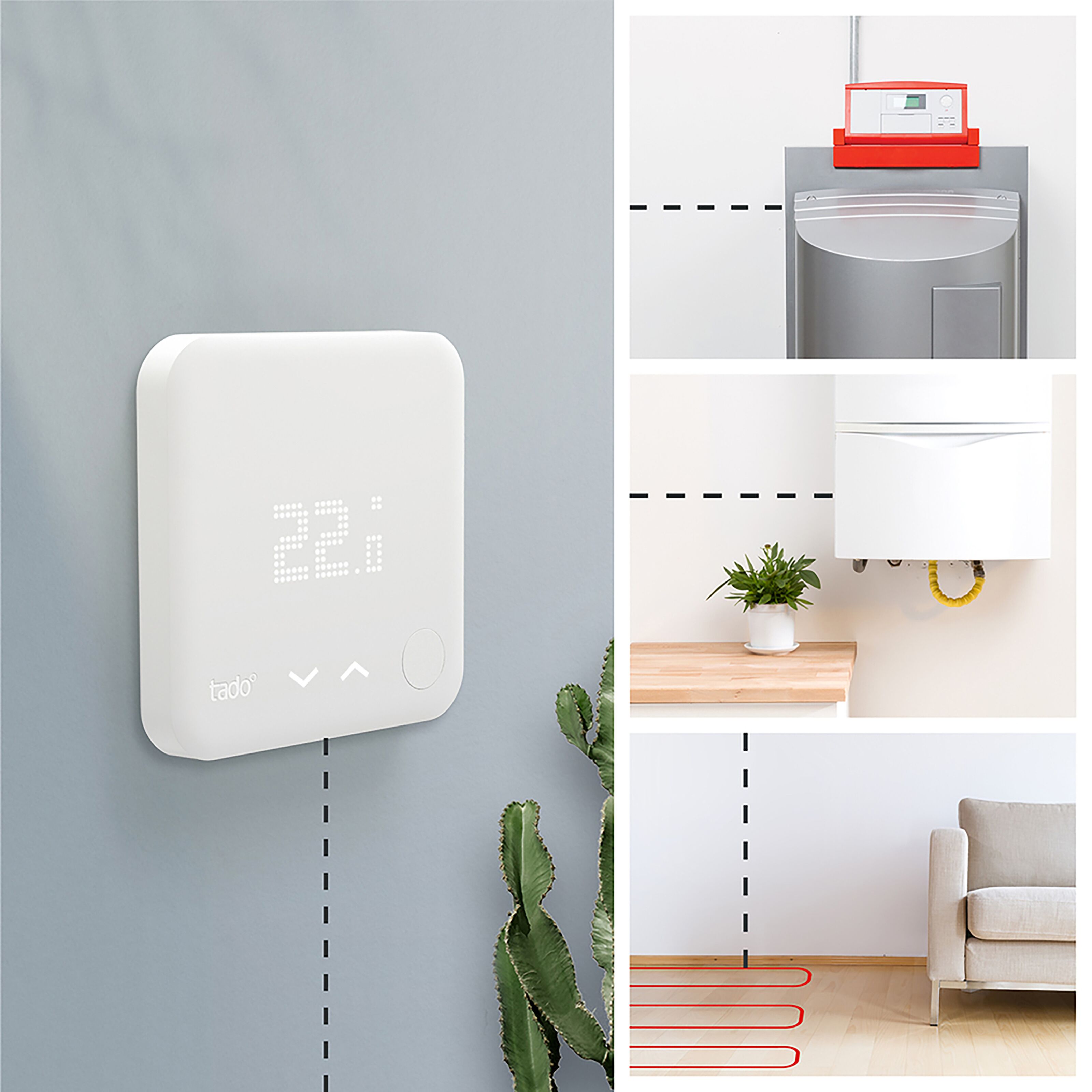 Tado Wired Smart Thermostat V3+ Startpaket Temperaturstyrning