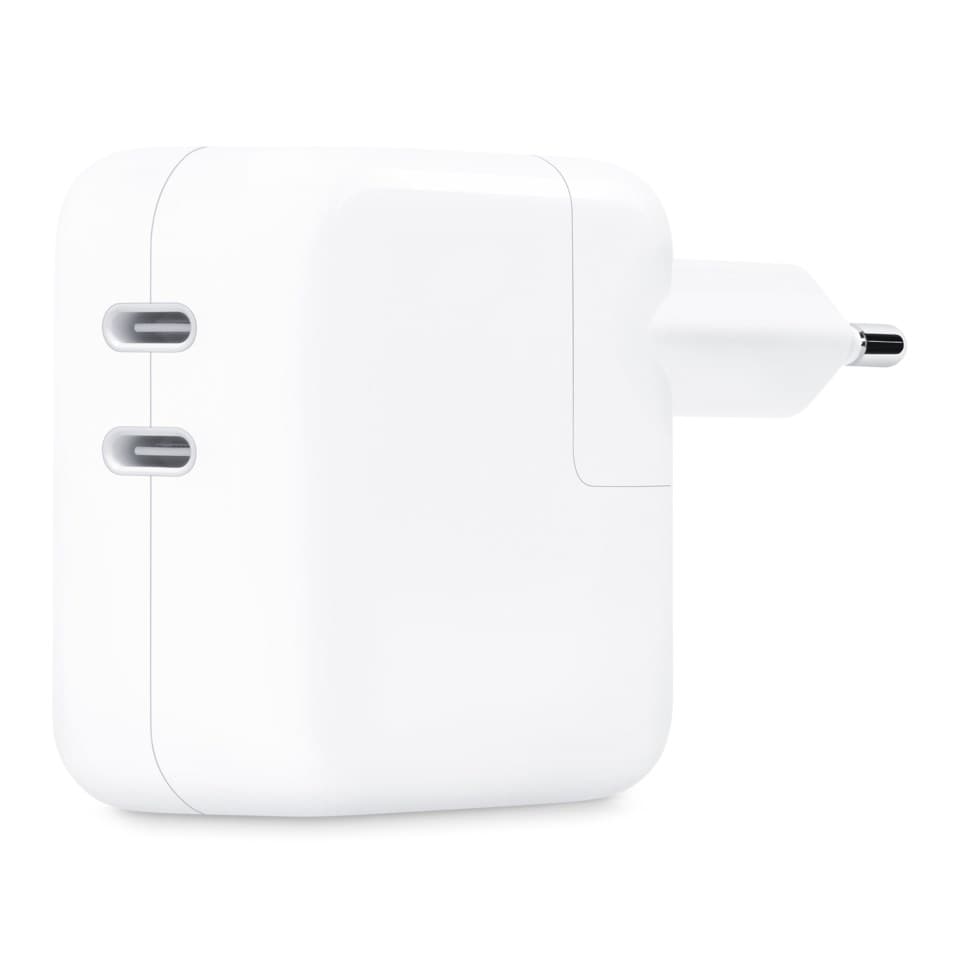 Apple USB-C-strömadapter med två portar 35 W