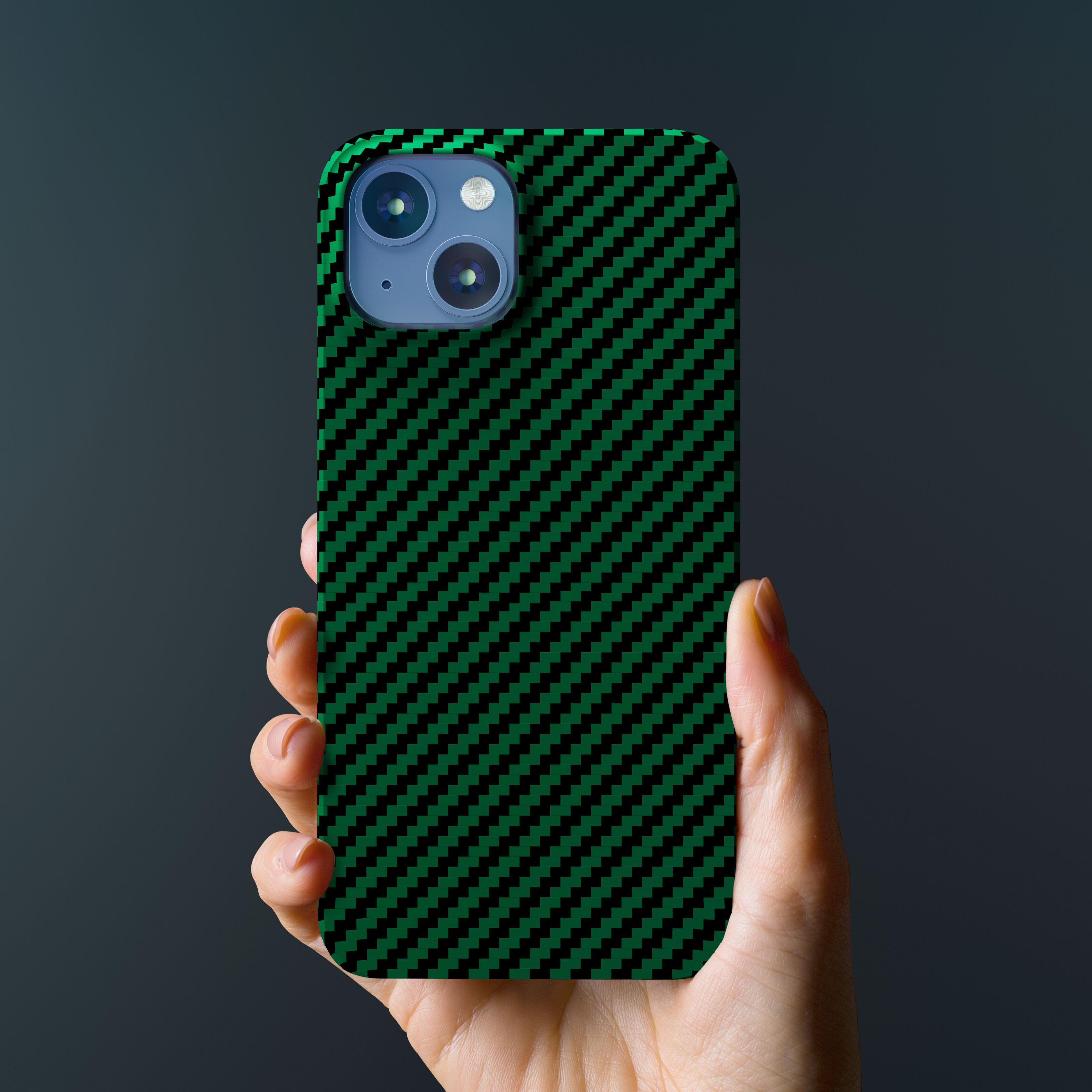 Linocell Premium Kevlar Robust deksel for iPhone 13 Mini Grønn