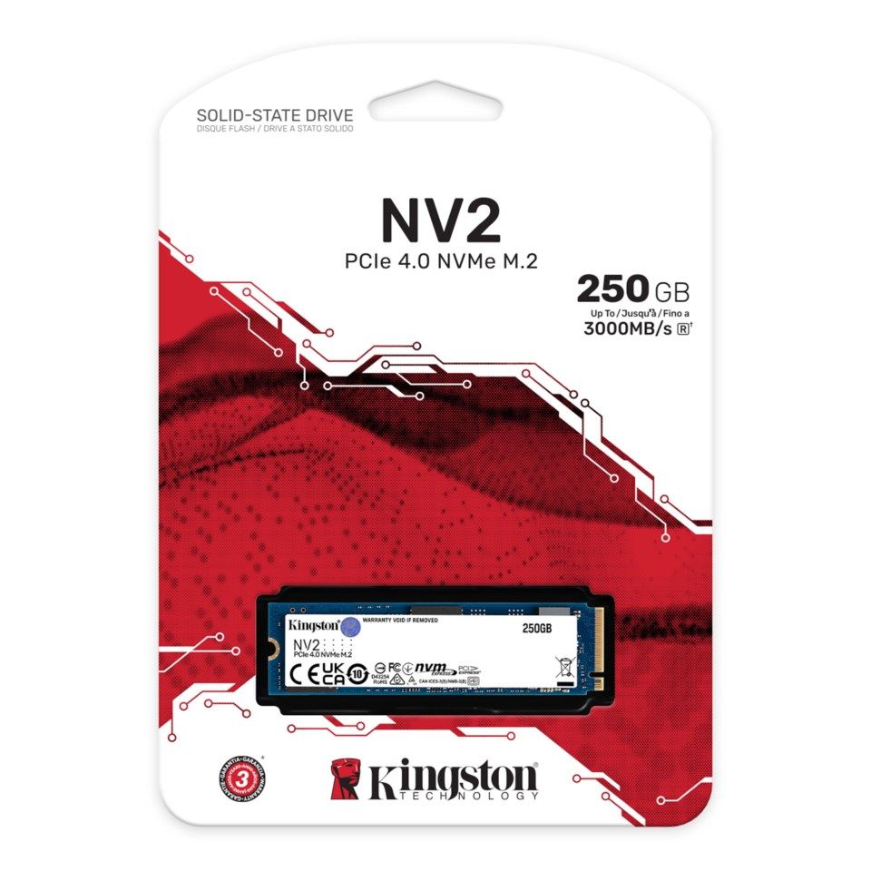 Kingston NV2 M.2 NVMe SSD 250 GB