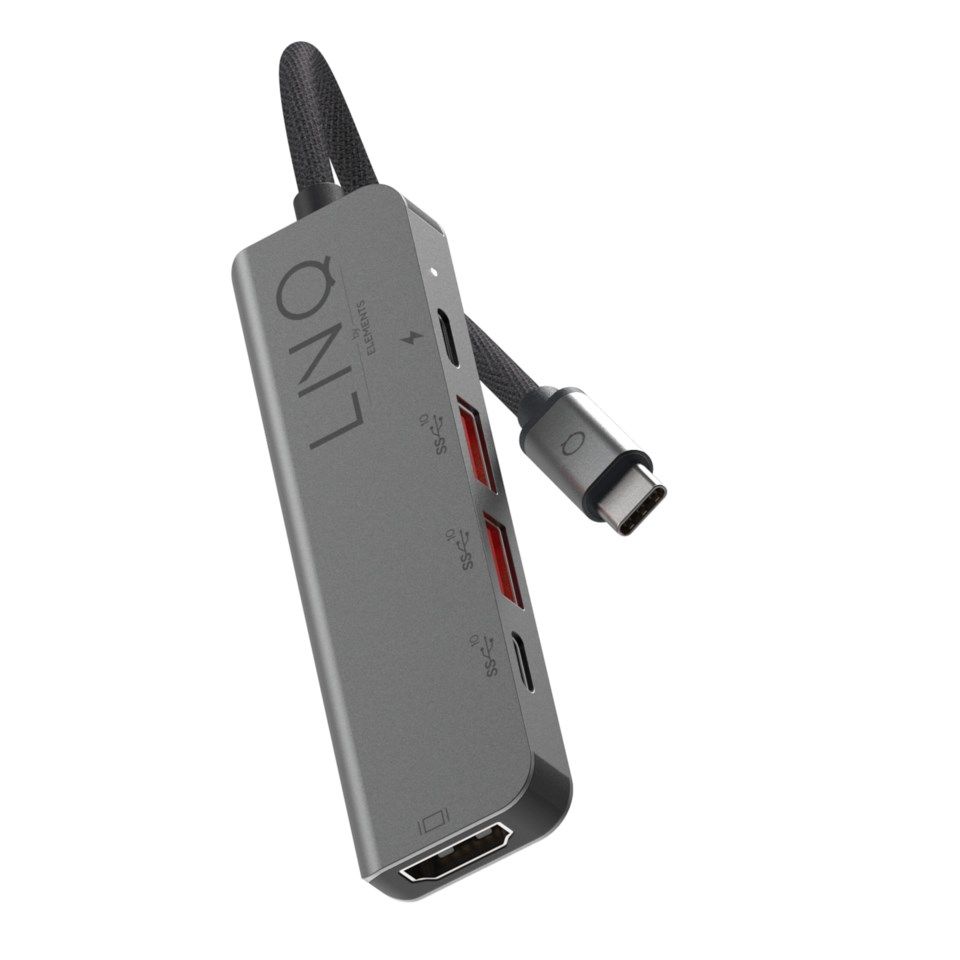 Linq 5in1 Pro Multiadapter for USB-C - 5 tilkoblinger