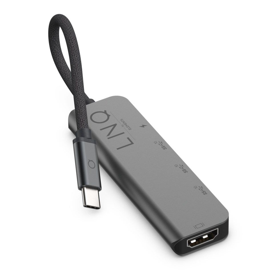 Linq 5in1 Pro Multiadapter för USB-C 5 anslutningar