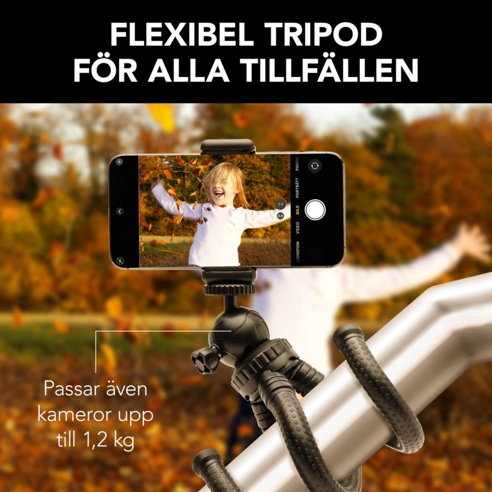 Linocell Kraftig tripod för kamera och mobil