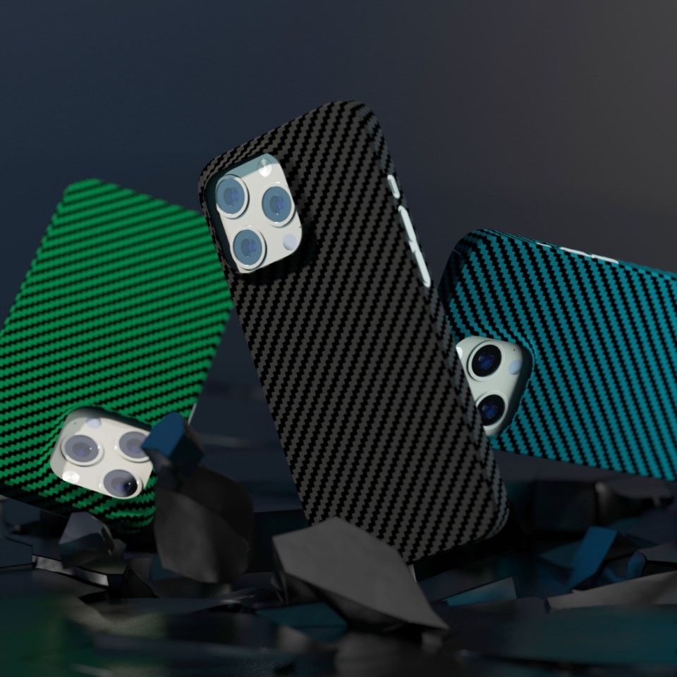 Linocell Premium Kevlar Tåligt skal för iPhone 13 Pro Grön