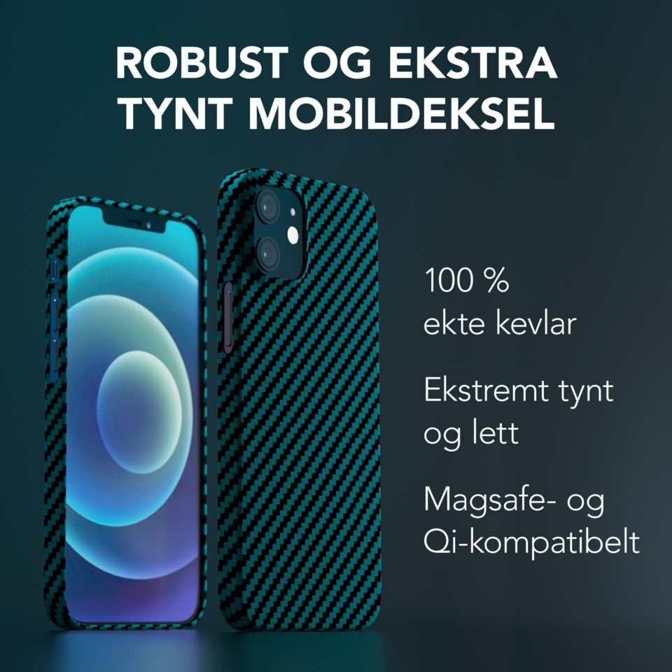 Linocell Premium Kevlar Robust deksel for iPhone 12 Mini Blå
