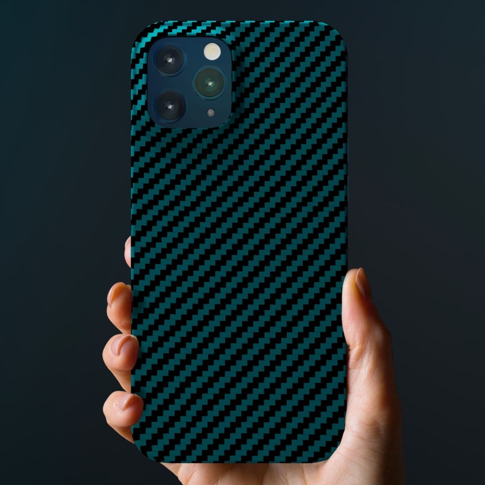 Linocell Premium Kevlar Robust deksel for iPhone 12 Pro Max Blå