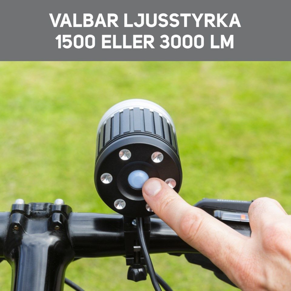 Luxorparts Kraftfull cykellampa 3000 lm