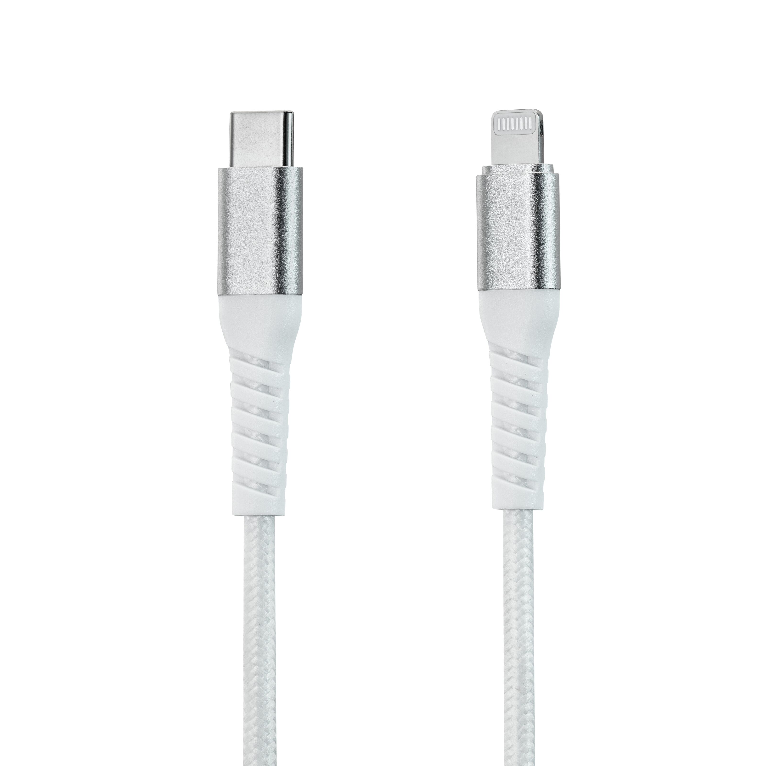 Linocell Premium Kevlar USB-C- til Lightning-kabel Hvit 0,5 m