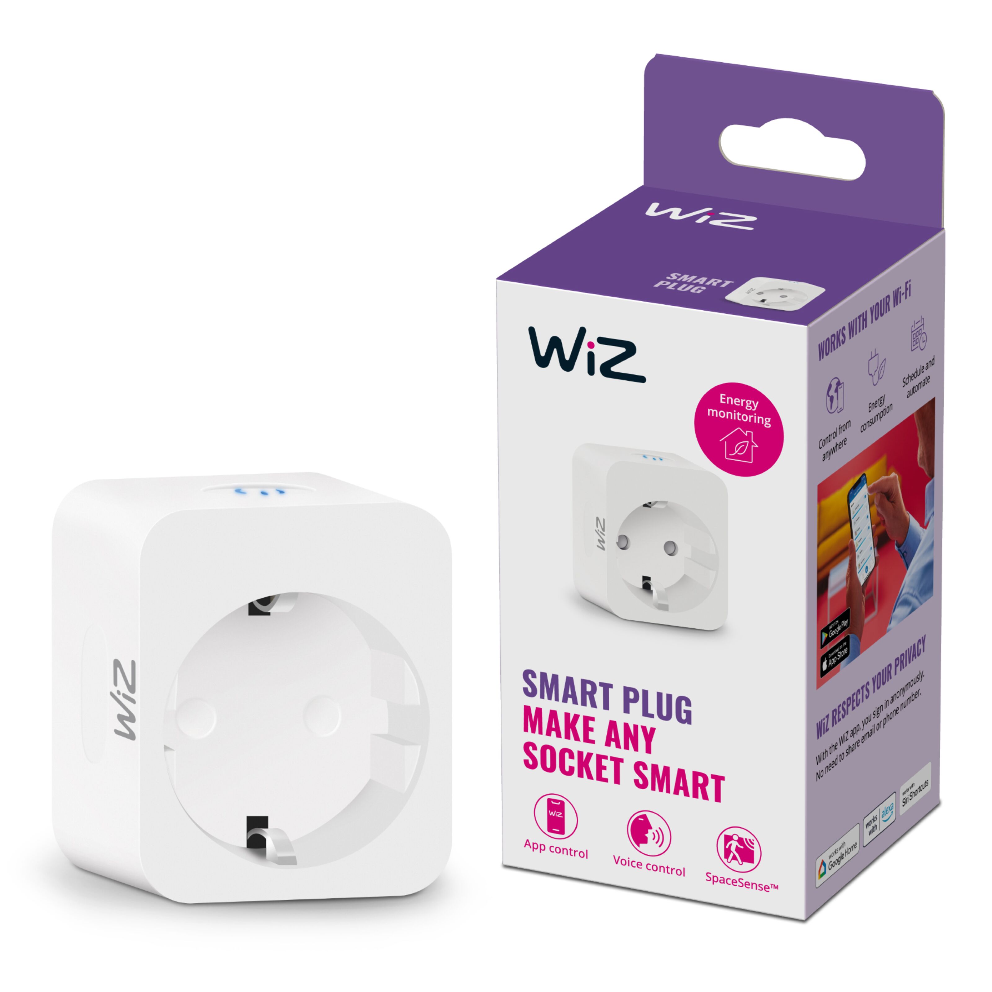 WiZ Smart wifi-fjernstrømbryter med energimåling