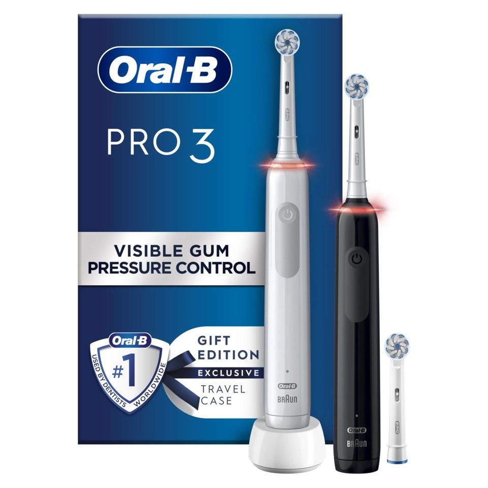 Oral-B 3900N Pro 3 Elektrisk tannbørste 2-pk.