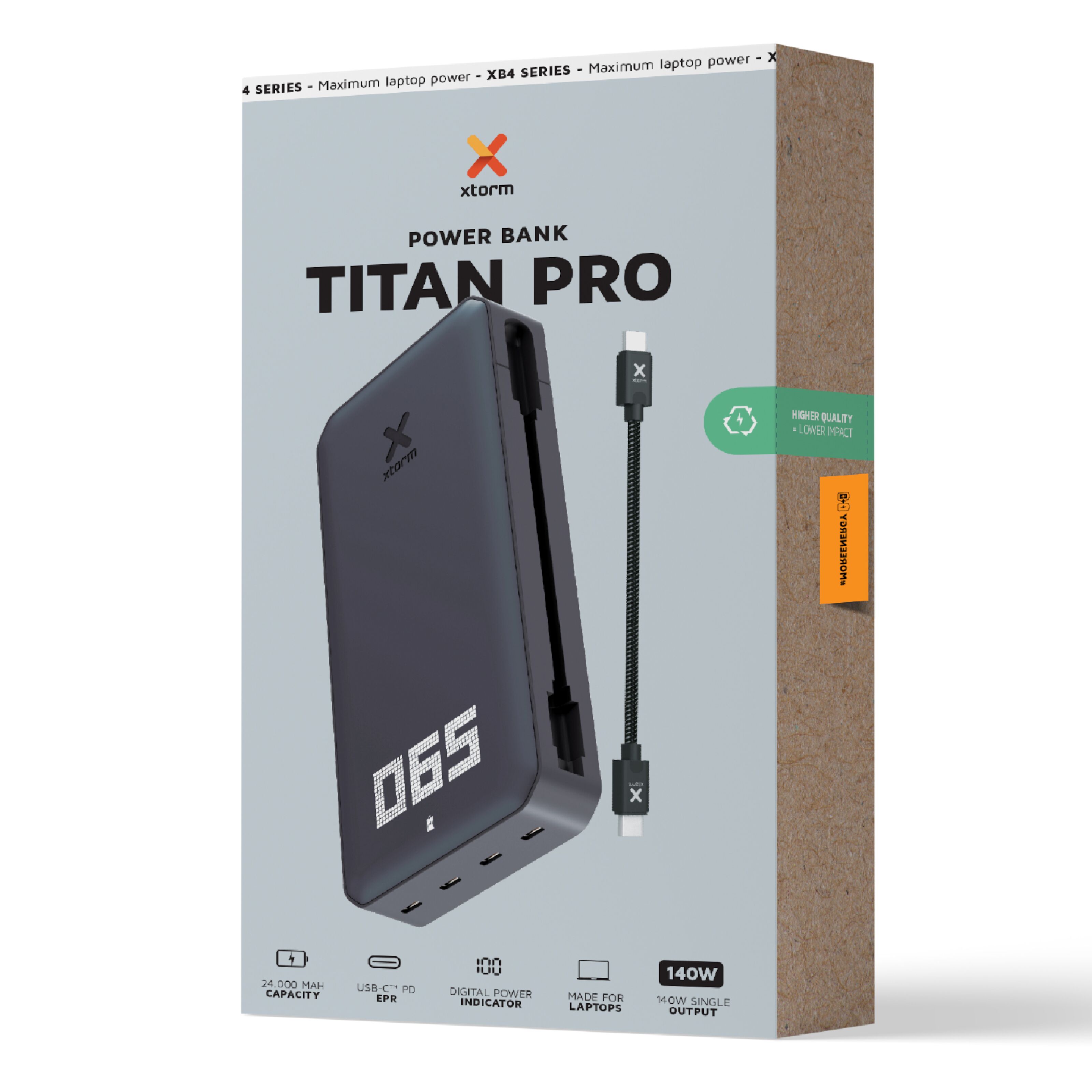 Xtorm Titan Pro Powerbank med USB-C PD 3.1 24000 mAh - Powerbank ...