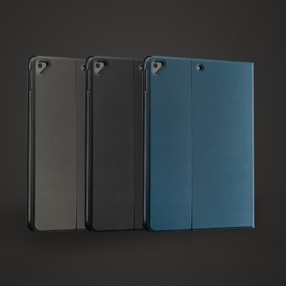 Linocell Premium Trifold Cover för iPad 10,2” och Pro 10,5” Olivgrön