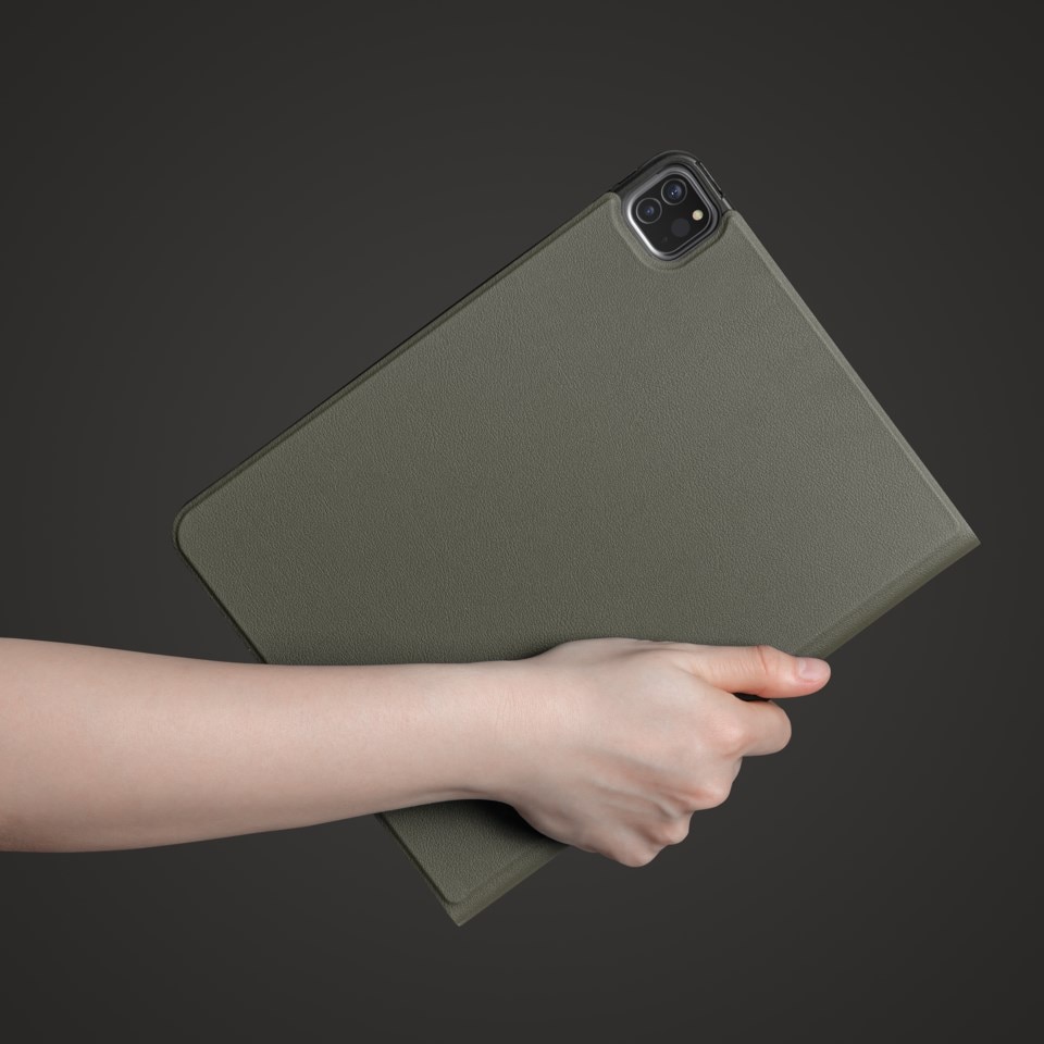 Linocell Premium Trifold Cover for iPad Pro 11" Olivengrønn