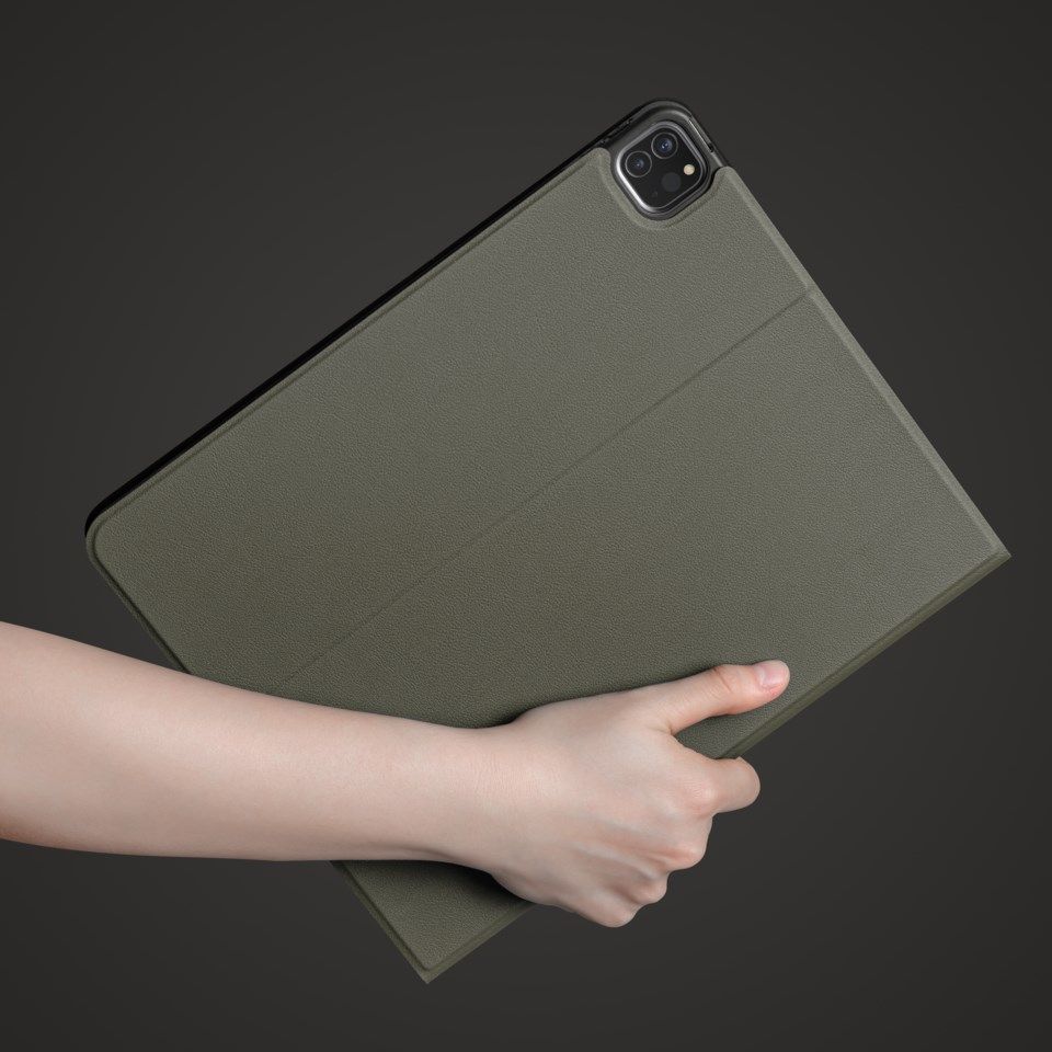 Linocell Premium Trifold Cover för iPad Pro 12,9” Olivgrön