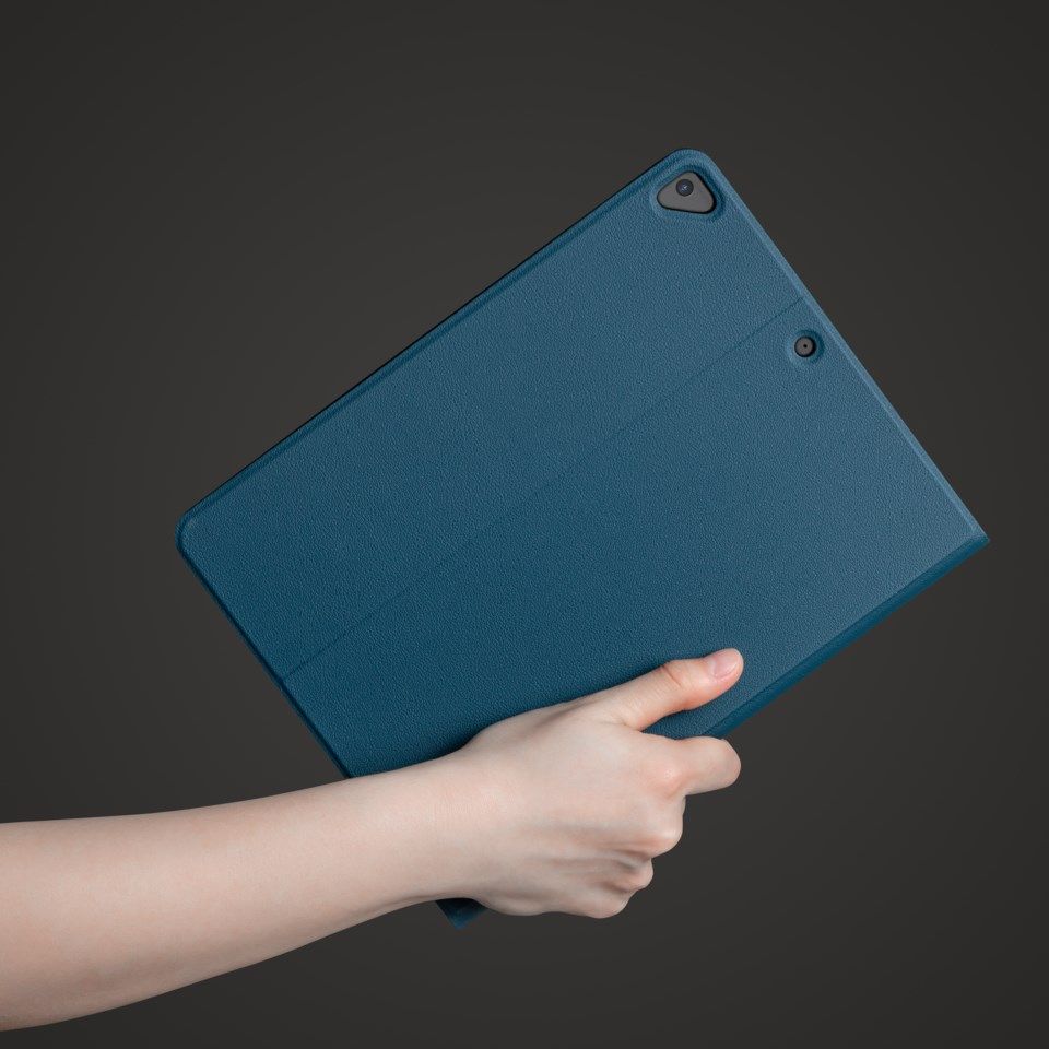 Linocell Premium Trifold Cover for iPad 10,2" og Pro 10,5" Blå