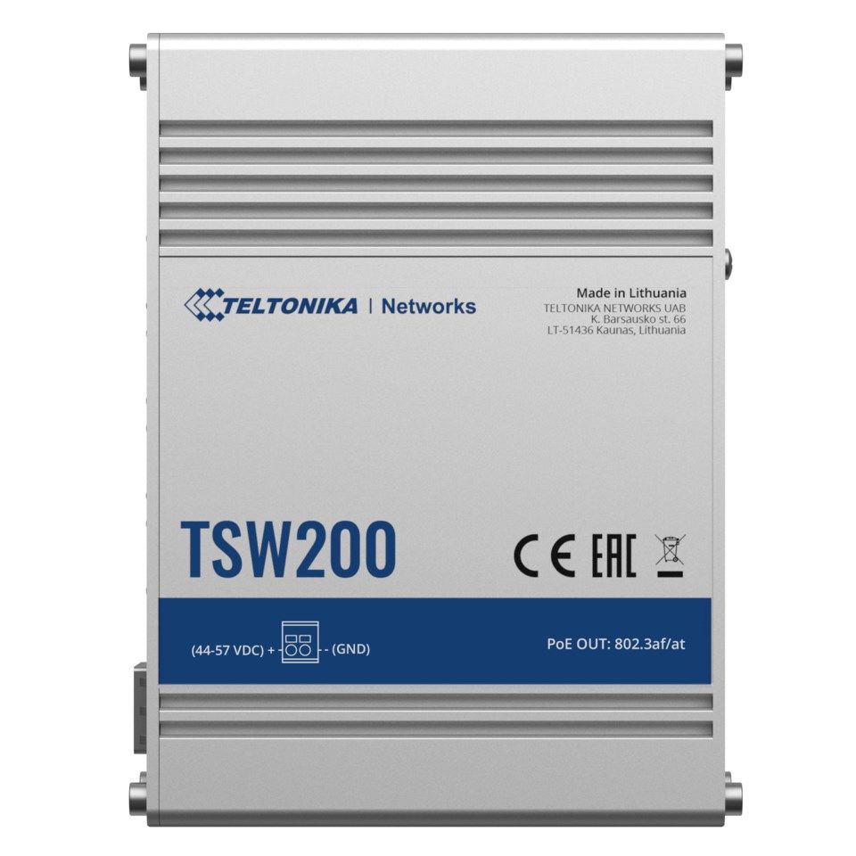 Teltonika TSW200 PoE+ Switch med SFP-tilkobling - 8 porter