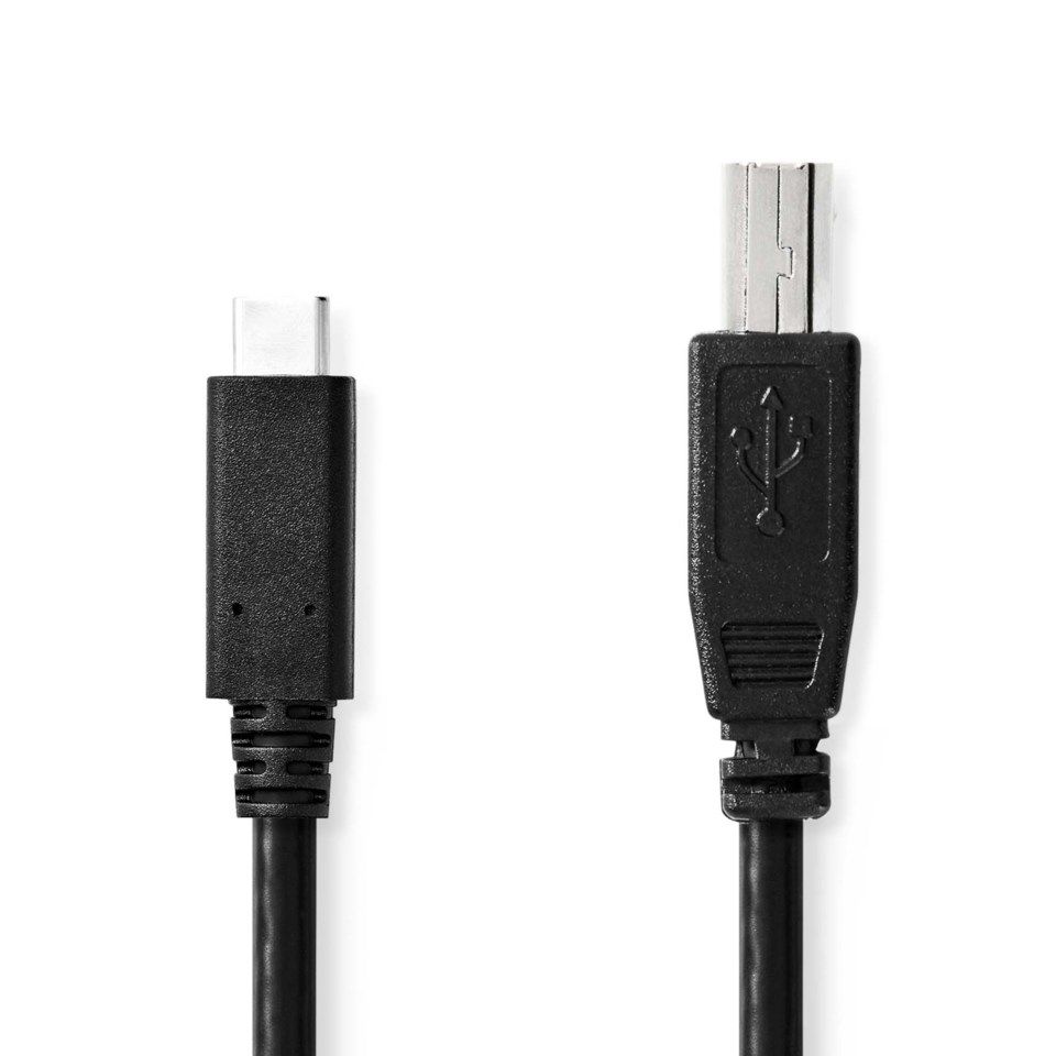 Nedis USB-C-kabel til USB-B 2.0 2 m
