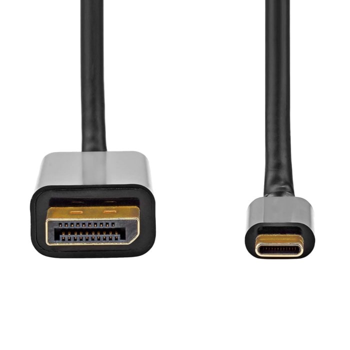 Plexgear USB-C-kabel till Displayport 2 m