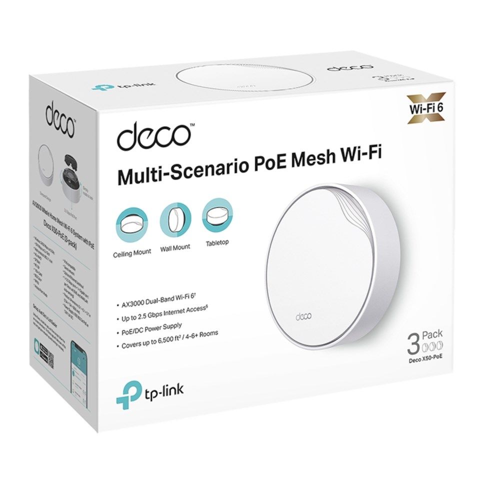 TP-link Deco X50-PoE AX3000 3-pack