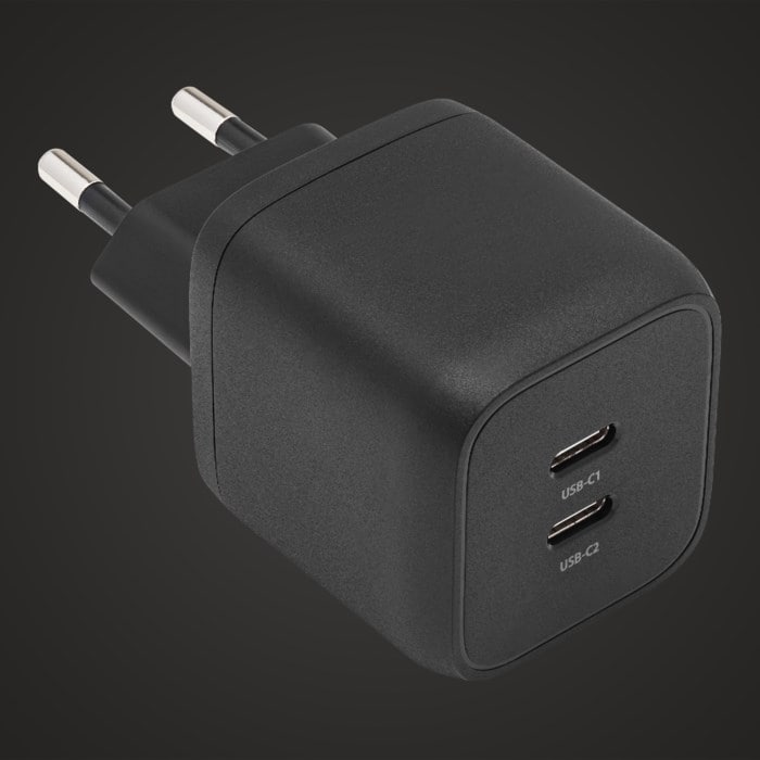 Linocell Premium GaN USB-C-lader med PD 45 W Svart