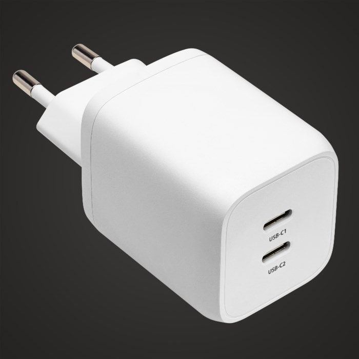 Linocell Premium GaN USB-C-lader med PD 65 W Hvit