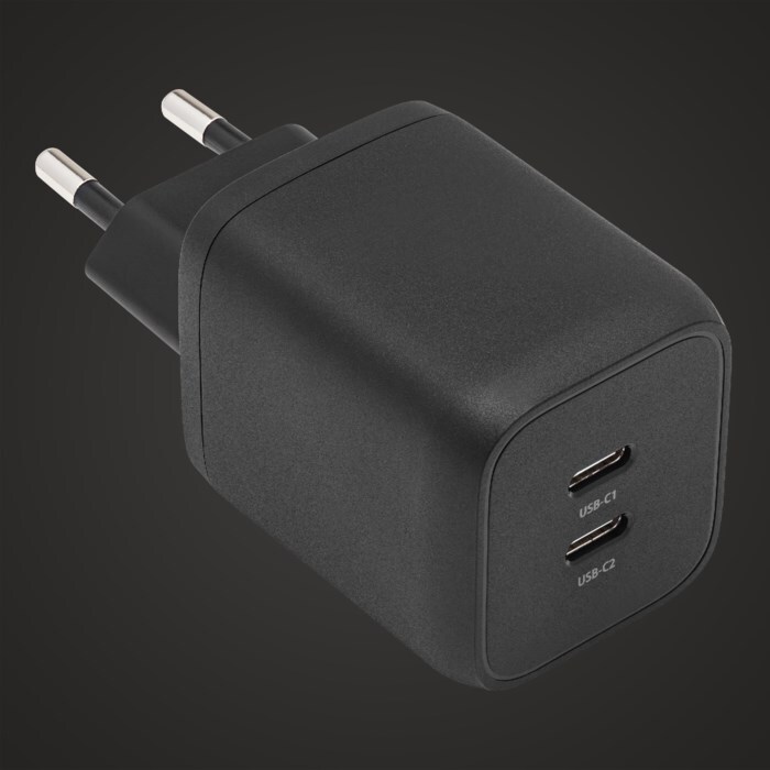 Linocell Premium GaN USB-C-lader med PD 65 W Svart