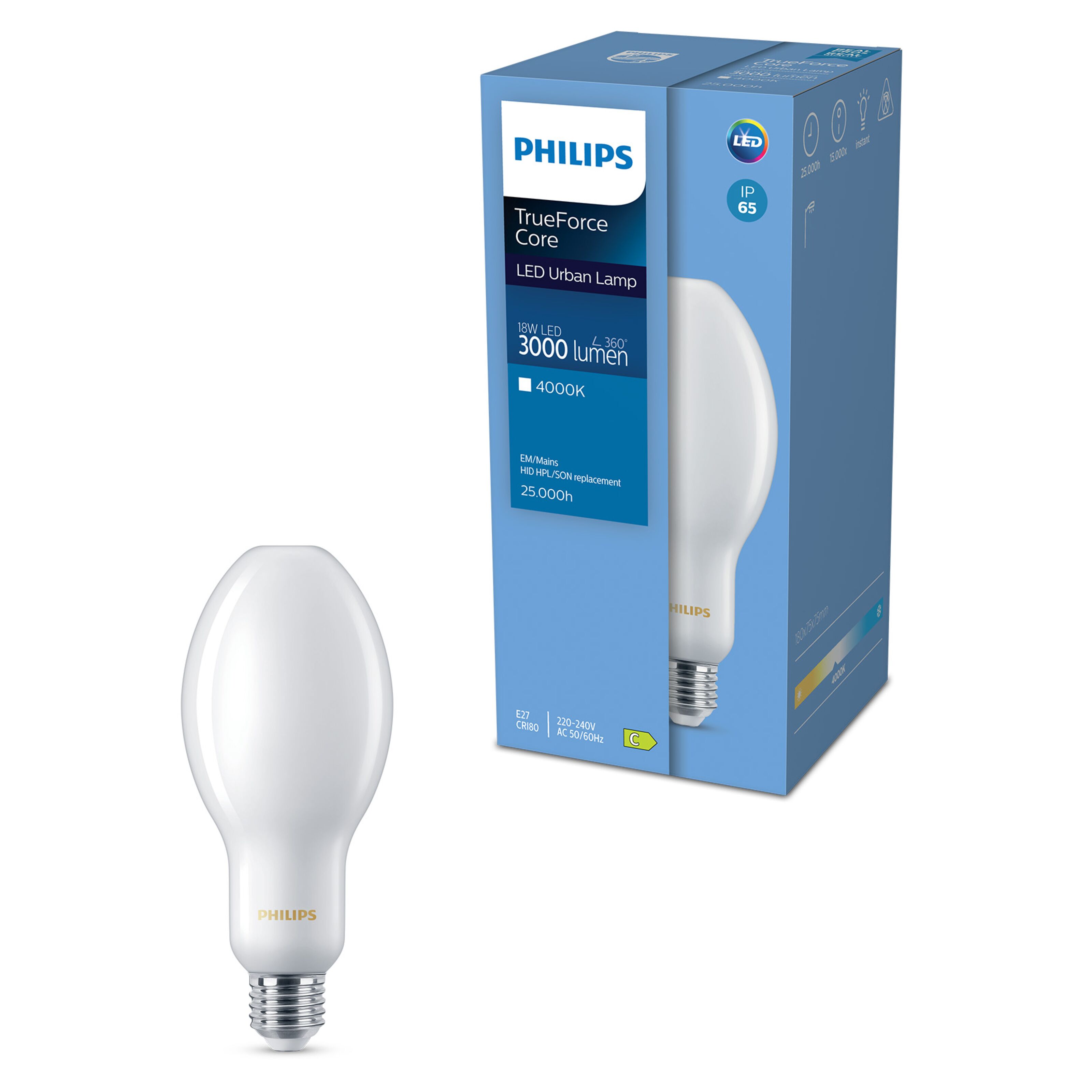 MARINO CRISTAL Lampadina LED E27 8W 3000K – 950 Lumen, Alta Efficienza, Dimmerabile, Bianco Caldo, 28x110 Mm
