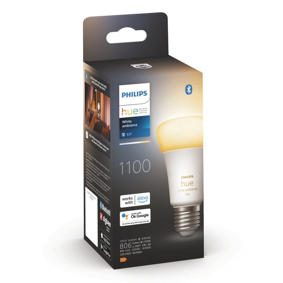Philips Hue Ambiance Smart LED-pære E27 806 lm 1-pk.