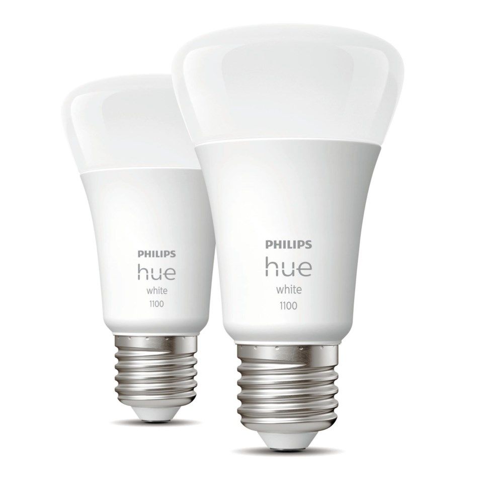 Philips Hue White Smart LED-pære E27 1100 lm 2-pk.