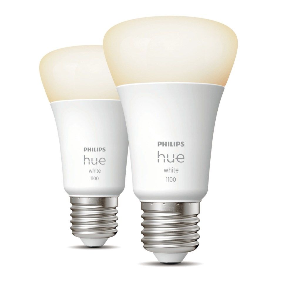 Philips Hue White Smart LED-lampa E27 1100 lm 2-pack