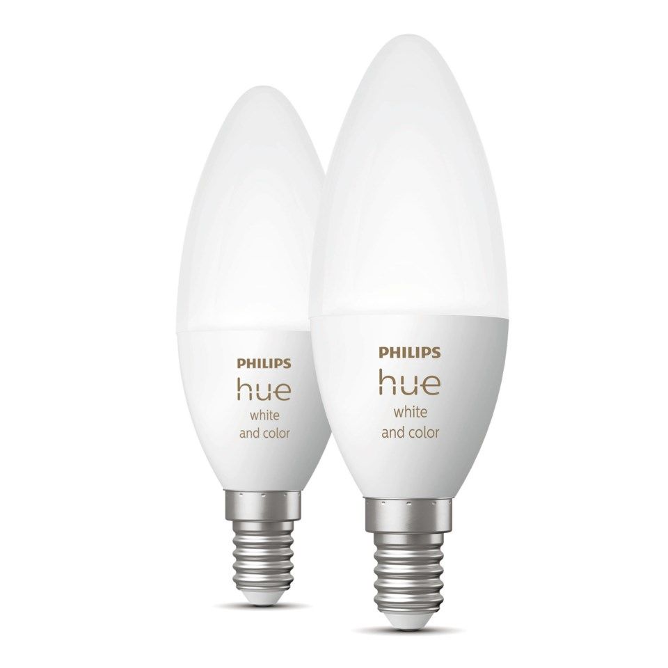 Philips Hue Color Ambiance Smart LED-lampa E14 470 lm 2-pack