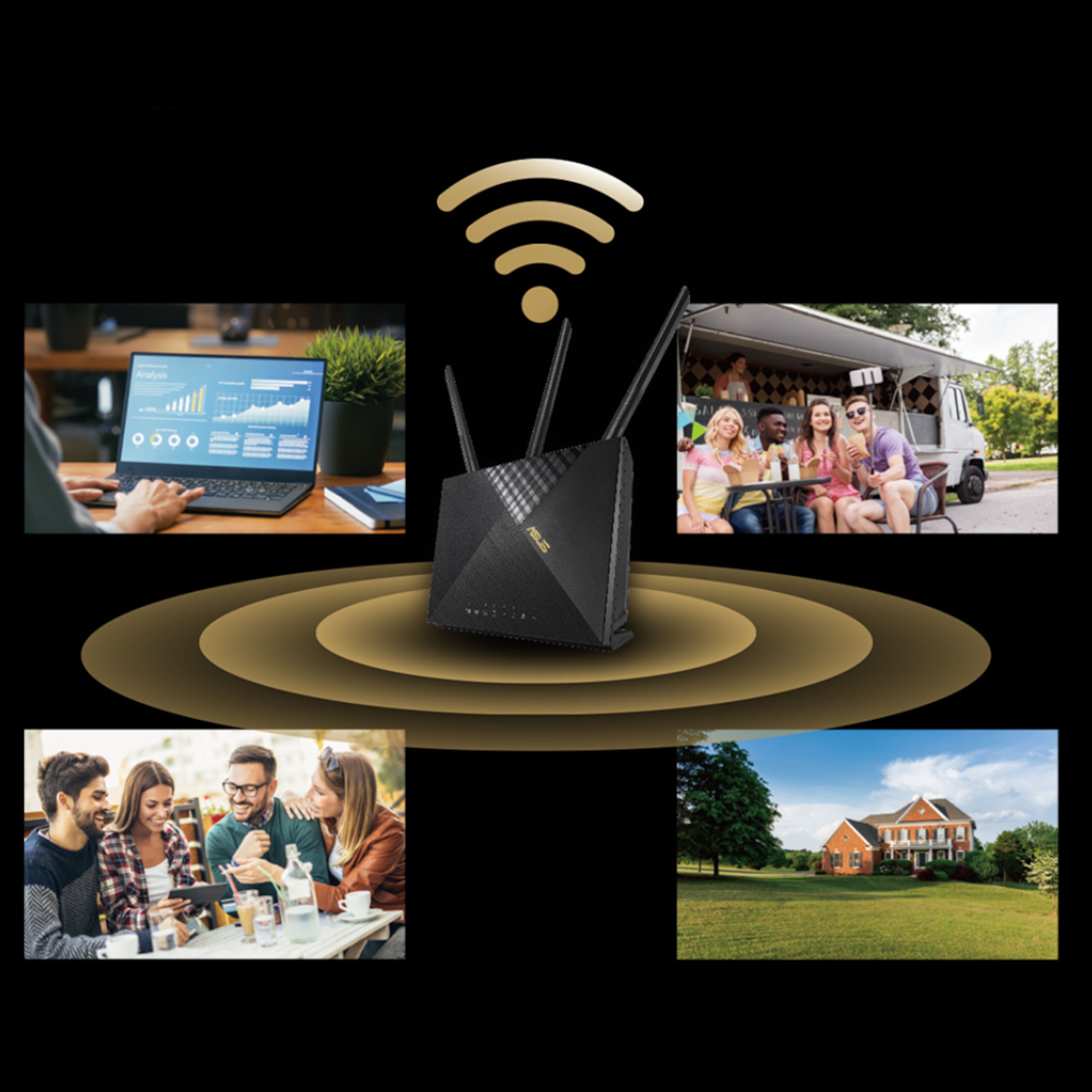 Asus AX56 4G+-router med modem AX1800 - 4G-router | Kjell.com