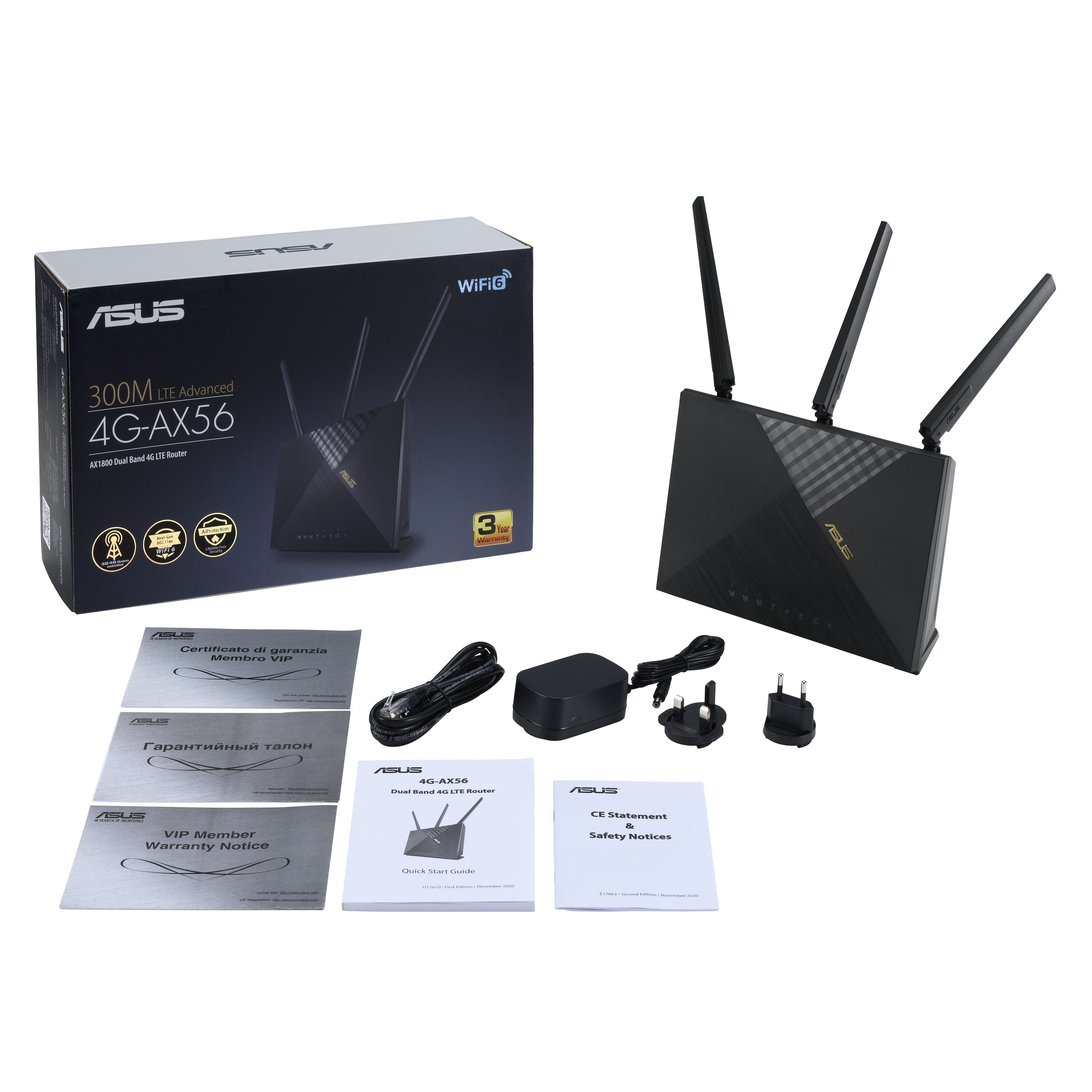Asus AX56 4G+-router med modem AX1800 - 4G-router | Kjell.com