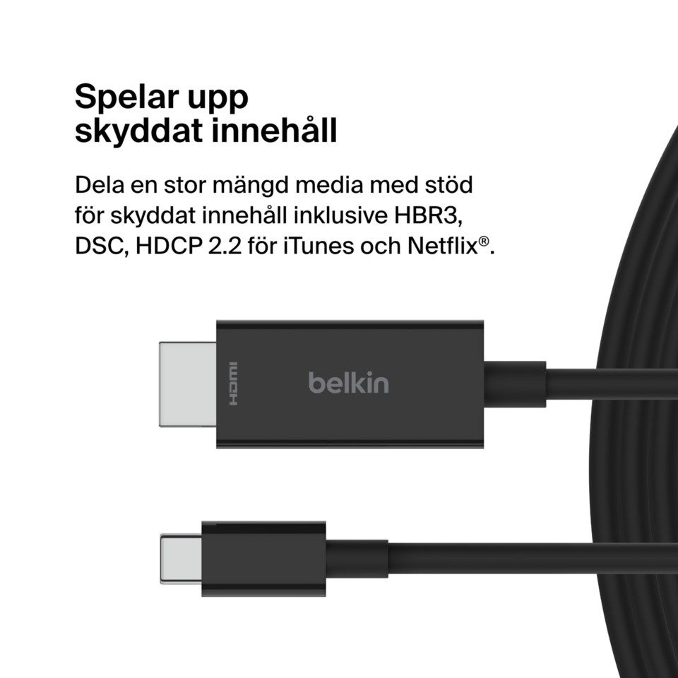 Belkin USB-C-kabel till HDMI 8K/60 Hz 2 m