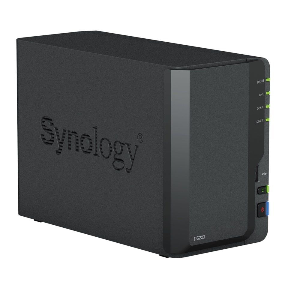 Synology DiskStation DS223 Nas för 2 hårddiskar