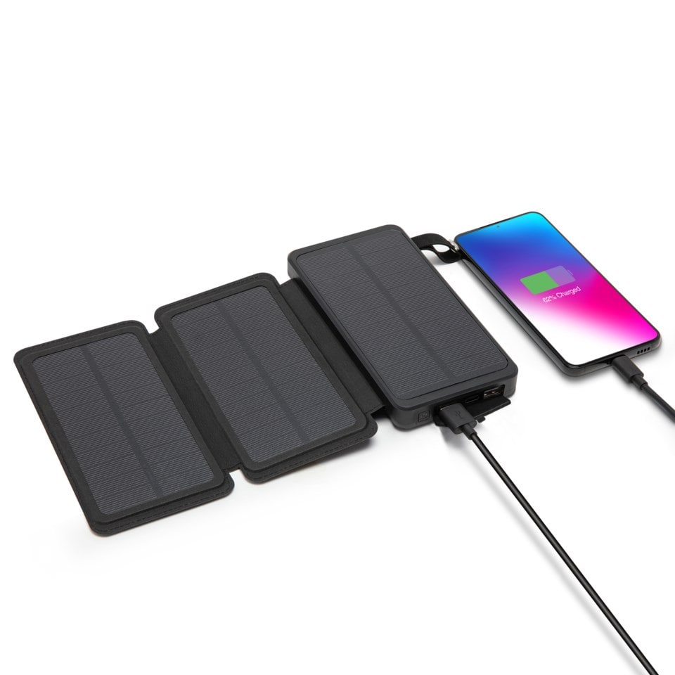 Linocell Powerbank med solcellsladdning 20 W 8000 mAh