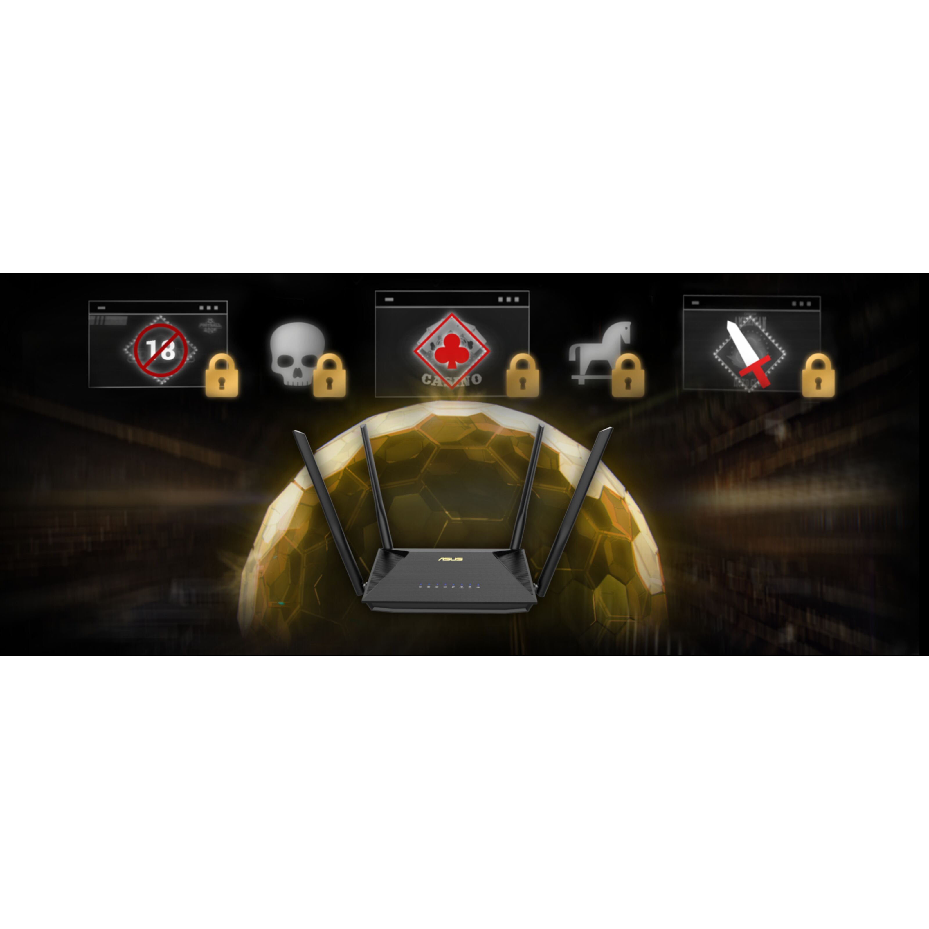 Asus RT-AX53U Trådlös router AX1800 - Trådlösa routrar | Kjell.com