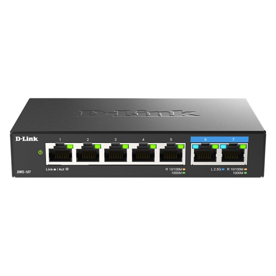 D-Link DMS-107 Multi-Gigabitswitch 7-porter