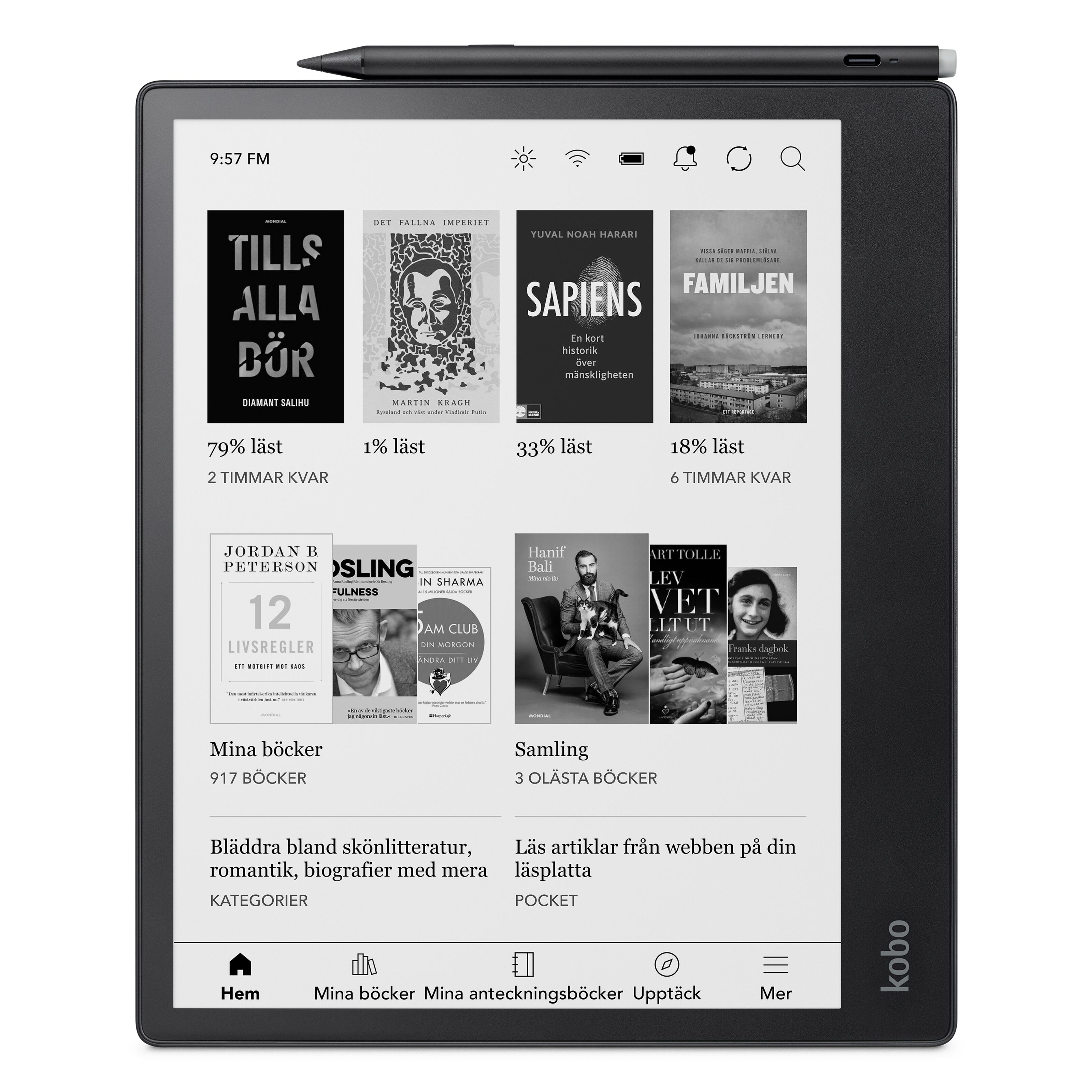 Kobo Notebook Elipsa 2E med Kobo Stylus 2 Läsplattor