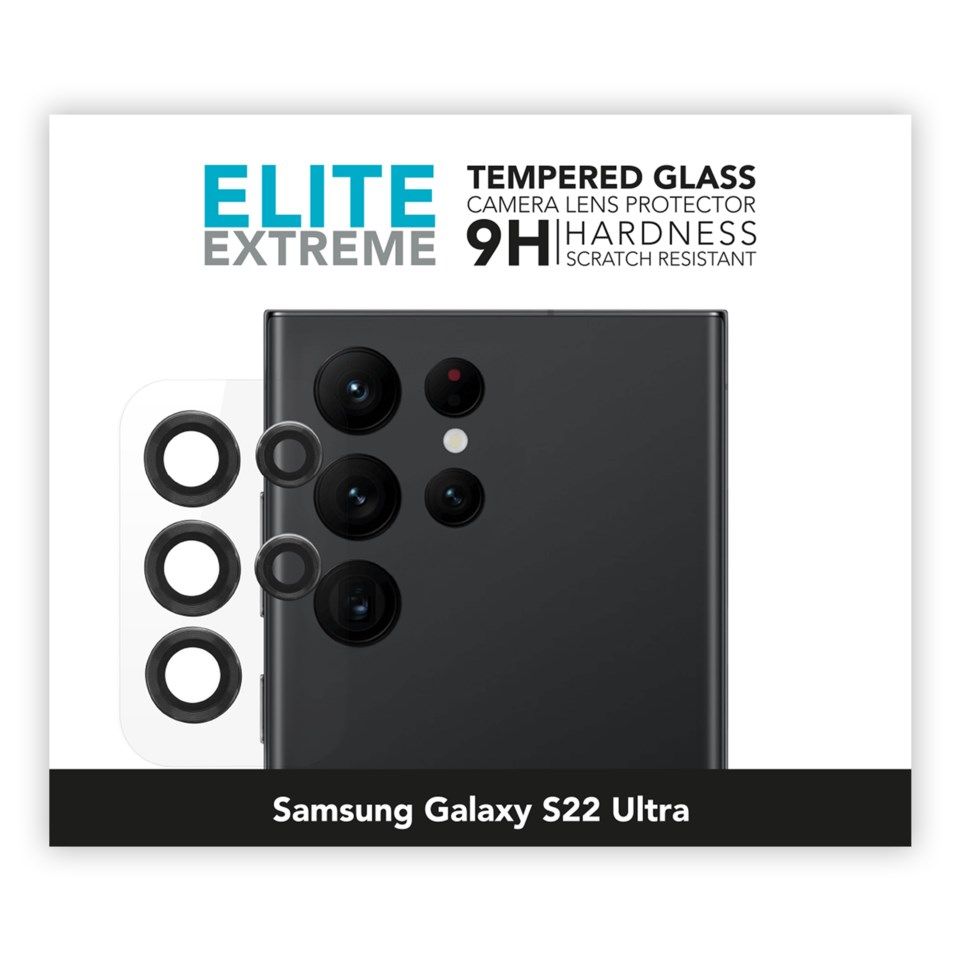 Linocell Elite Extreme Beskyttelse for kameralinsen på Galaxy S22 Ultra