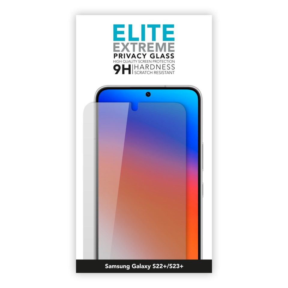 Linocell Elite Extreme Privacy Glass Skjermbeskytter for Samsung Galaxy S23+ og S22+