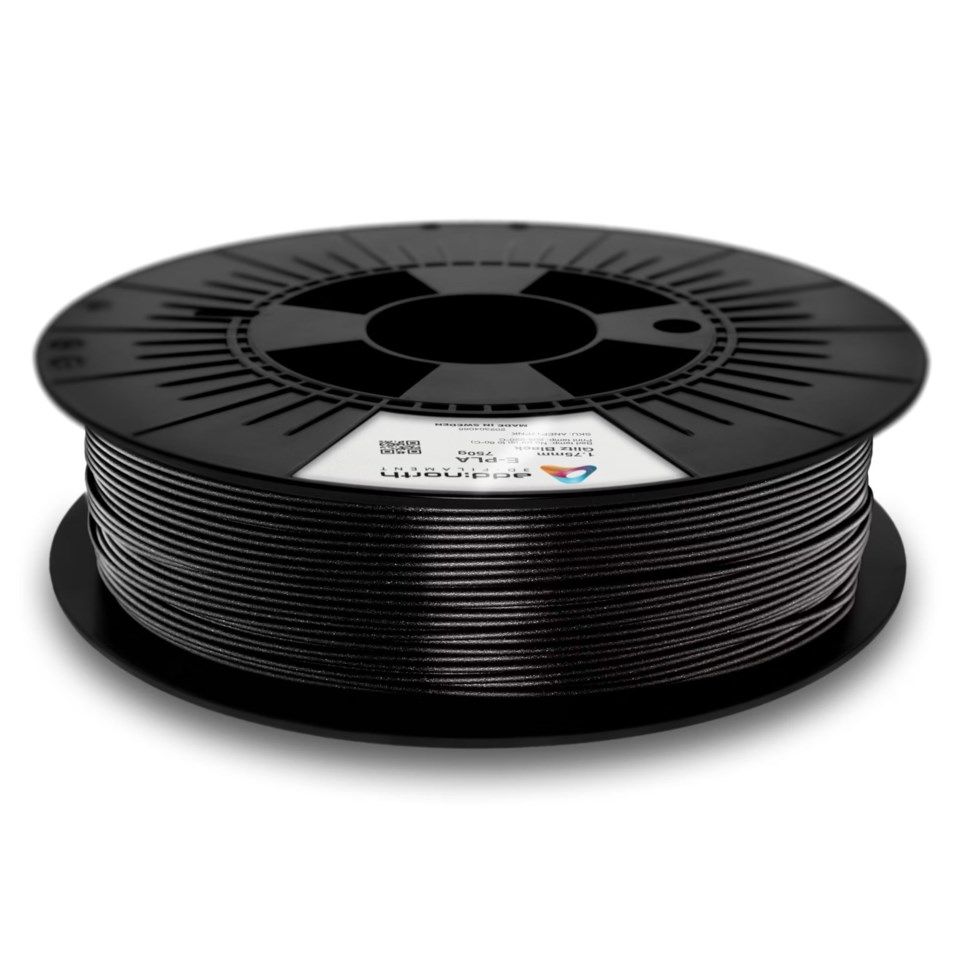Addnorth E-PLA-filament for 3D-skriver 1,75 mm Glitz Black
