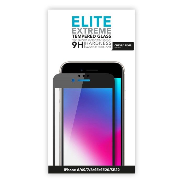 Linocell Elite Extreme Curved Skärmskydd för iPhone 6 7 8 och SE (2020/2022)