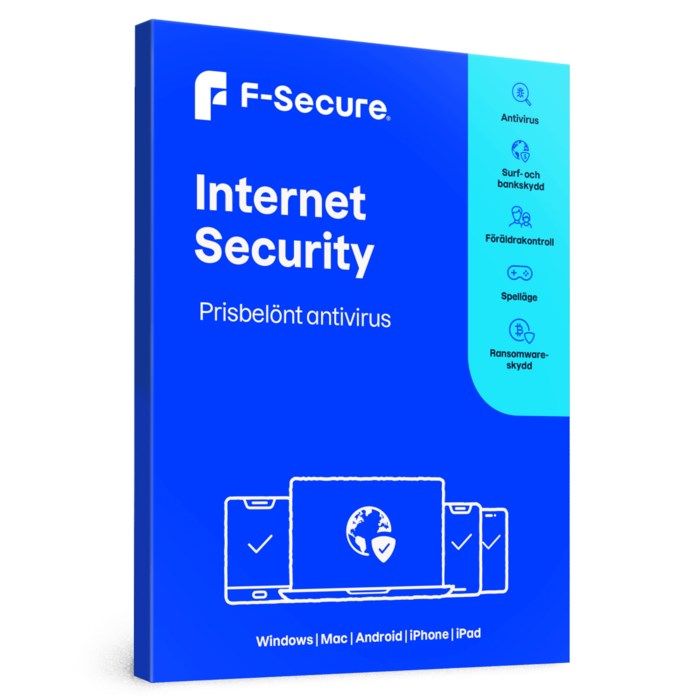 F-secure Internet Security Antivirus och surfskydd 1 år 1 enhet