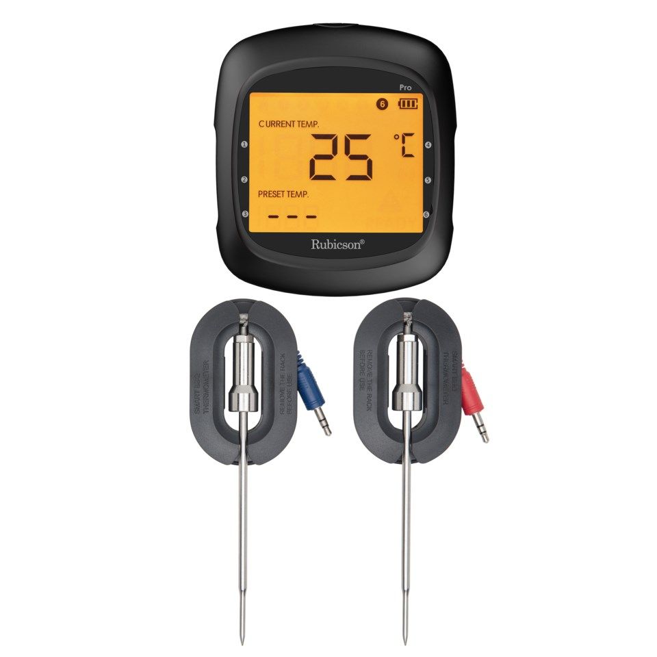 døråbning Misvisende fattige Rubicson Smart BBQ-termometer med dubbla prober - Stektermometrar |  Kjell.com