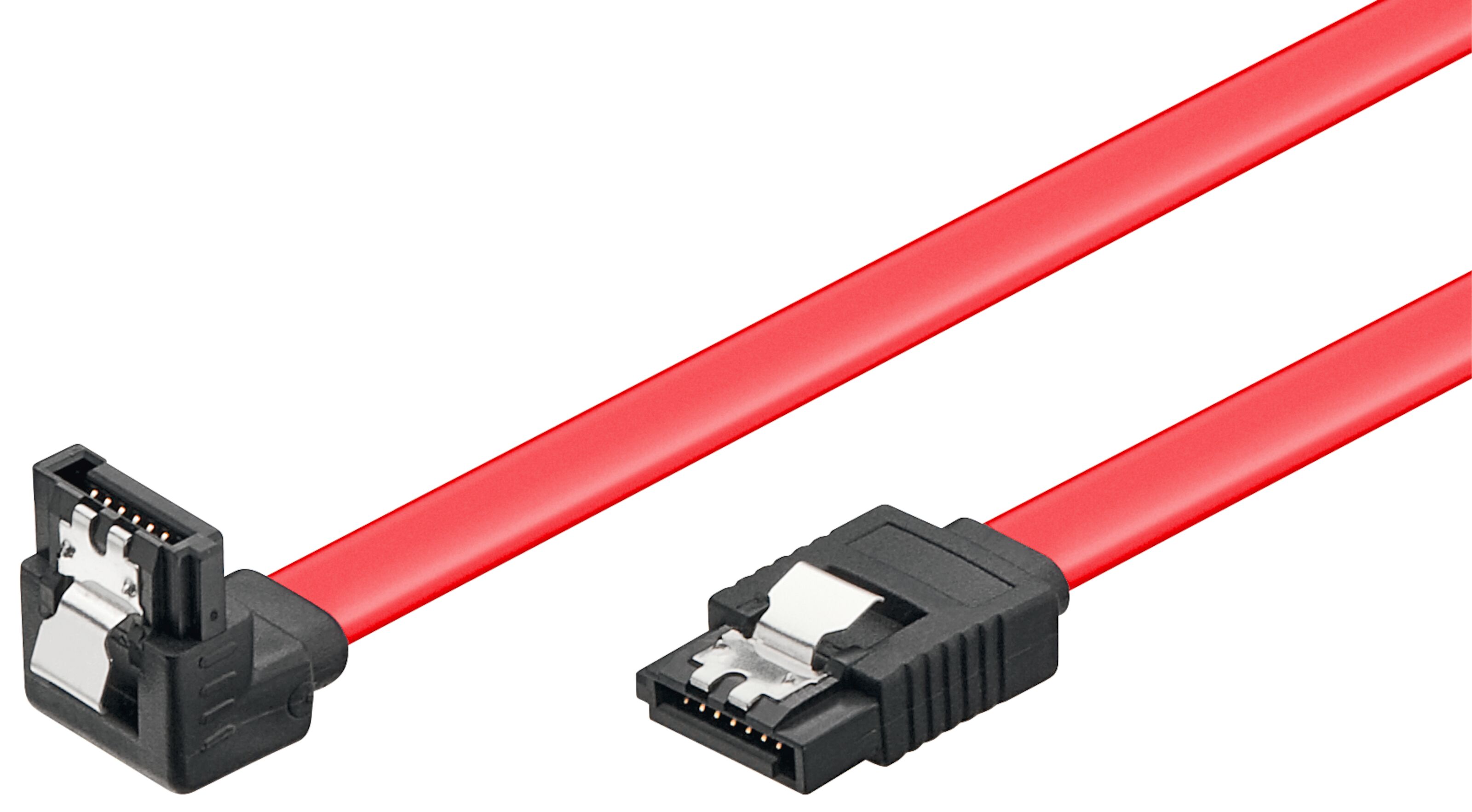 Vinklad Sata 6 Gb/s-kabel med lås 0,5 m