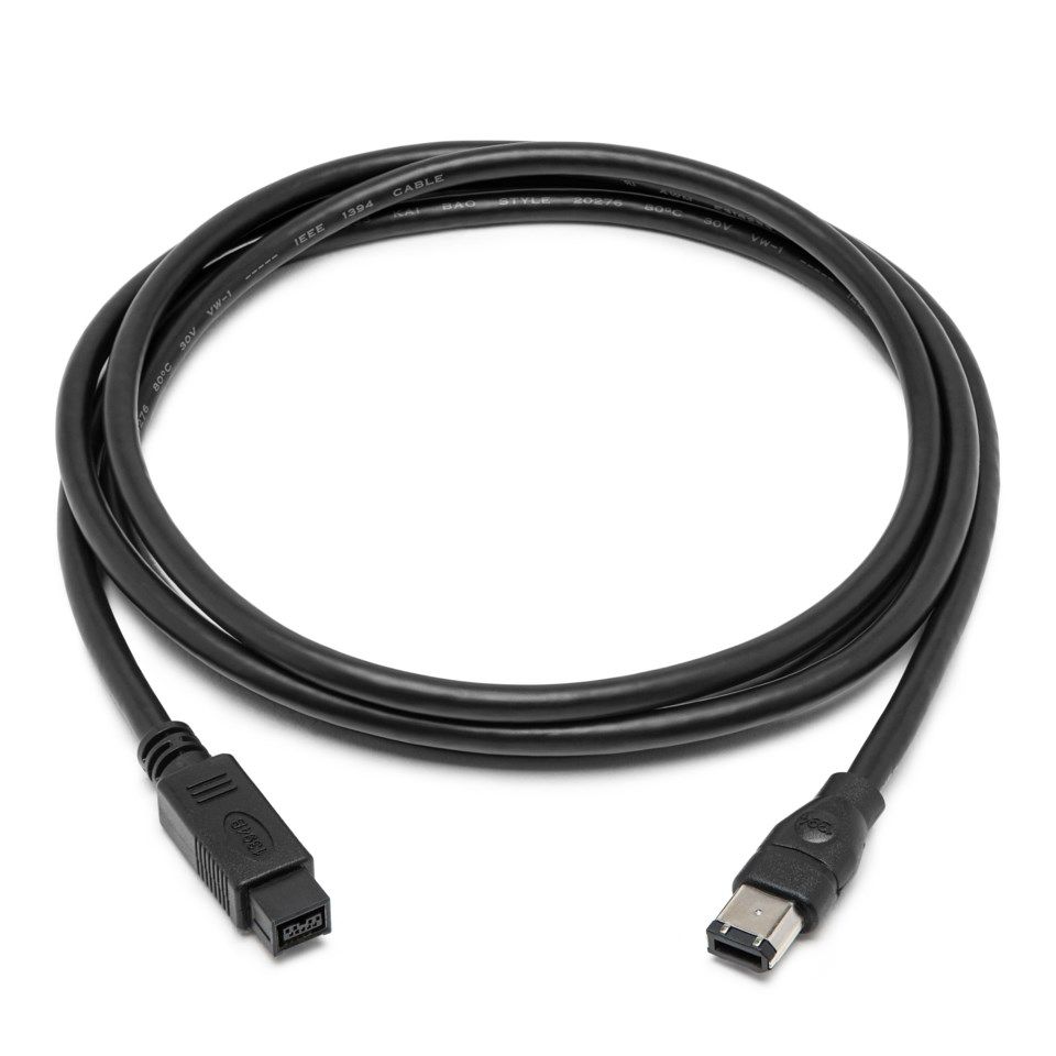 Luxorparts Firewire 800-kabel 9-pin till 6-pin