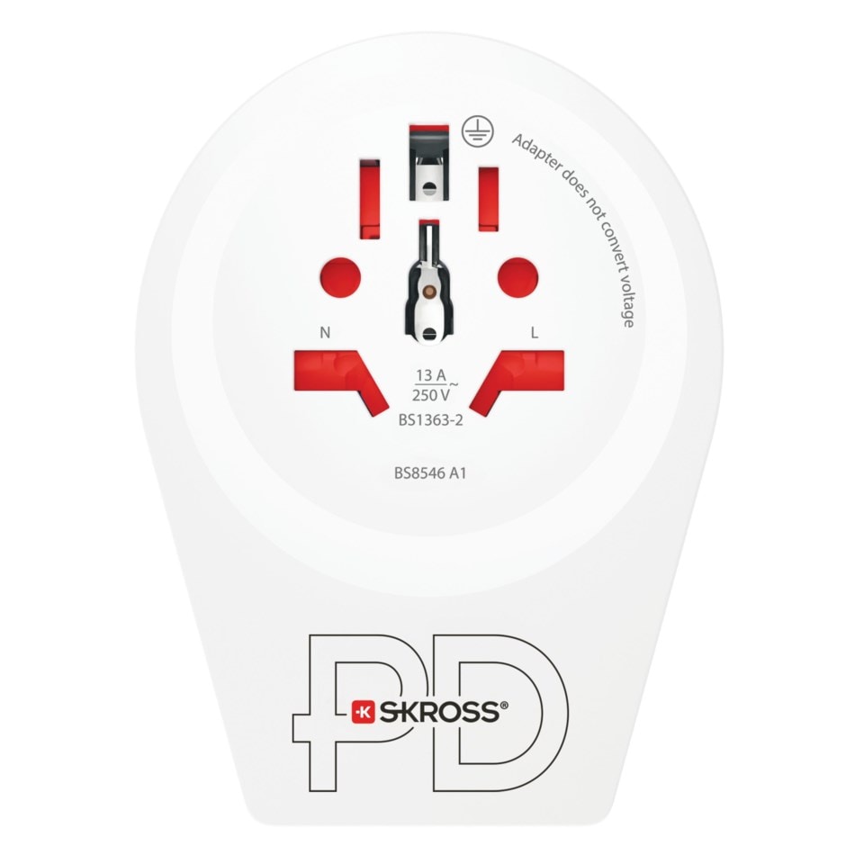 Skross Jordad reseadapter PD Universal till Sverige